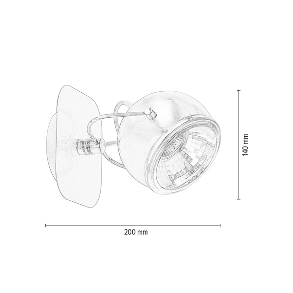 Kinkiet kulowy w zestawie 1xGU10 LED 6W Czarny Metal 5009184