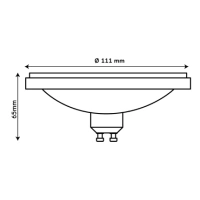 Żarówka ES111 9W 4000K neutralna 850lm 175-265V | czarny