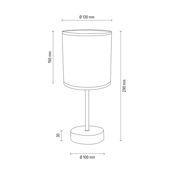 Boho Table Lamp 1xE27 Max.25W Oiled Oak/Black/Black PVC/Beige 77791974