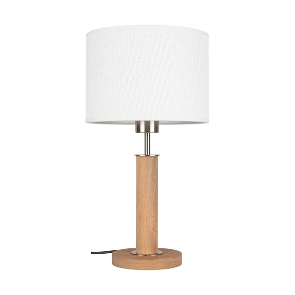 Benita Table Lamp 1xE27 Max. 40W Oiled Oak/Matte Nickel/White 7017400511546