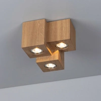 Wooddream Square Ceiling Lamp Incl. 3xLED GU10 5W Oiled Oak 2576374