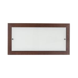 Finn Wall Lamp 1xLED Integrated 2100lm 2700K 24W Walnut Beech Wood/White-Transparent Glass