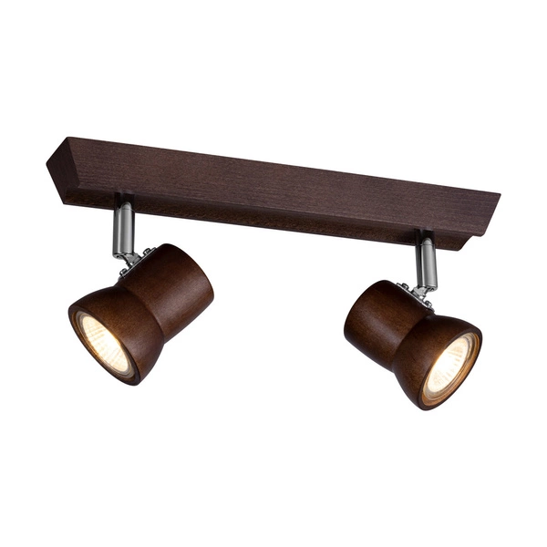 Venla Ceiling Lamp Incl. 2xLED GU10 5W Walnut Beech Wood 2434276