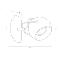 Ball Kinkiet Incl.1xLED GU10 5W Biały/Chrom 5109182