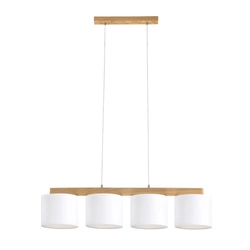 Aprillia Pendant Lamp 4xE27 Max.25W Oiled Oak/Transparent PVC/White 524410404