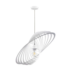 Planet Pendant Lamp 1xE27 Max.60W Chrome Metal/White Metal/White PVC Cable 1873102