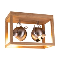 Roy Ceiling Lamp Incl.2xLED GU10 5W Oiled Oak/Satin Metal 5227274