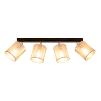 Lampa Sufitowa Nevoa 4xE27 Max.25W Czarny Metal/Chromowany Metal/Srebrny Klosz Tkaniny 56794404