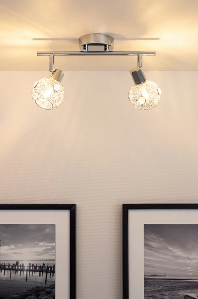 Lena Ceiling Lamp 2xG9 Max.28W Chrome Metal/Transparent Glass 2095228