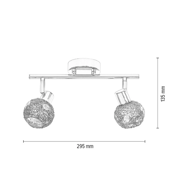 Lena Lampa Sufitowa 2xG9 Max.28W Chrom Metal/Szkło Przezroczyste 2095228