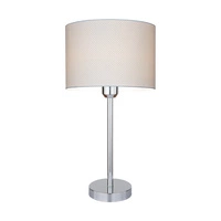 Leila Table Lamp 1xE27 Max.60W Chrome Metal/Transparent PVC Cable/Multicolor Paper+PCV Shade with Doots pattern 7654028