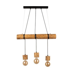 Trabo Pino Pendant Lamp 3xE27 Max.60W Stained Pine/Black PVC/Black 68315351