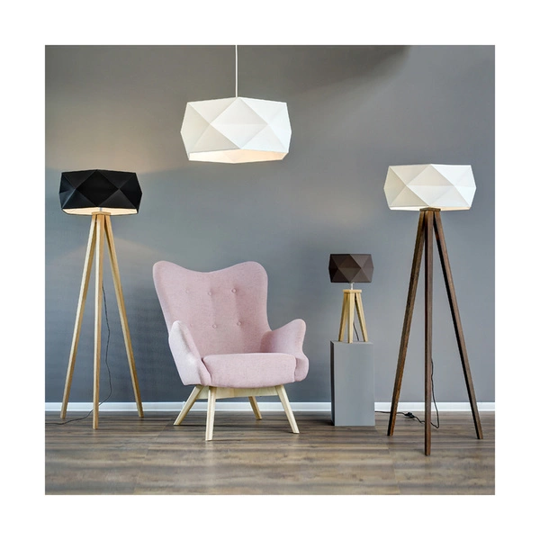 Finja Table Lamp 1xE27 Max.60W Oiled Oak/Anthracite Fabric Cable/Brown Fabric Shade 6833174