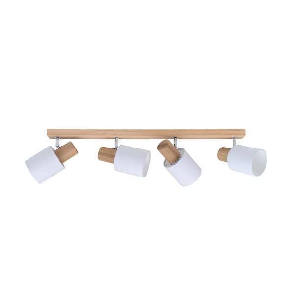 Treehouse Ceiling Lamp 4xE27 Max.25W Oiled Oak/Chrome/White 2236474