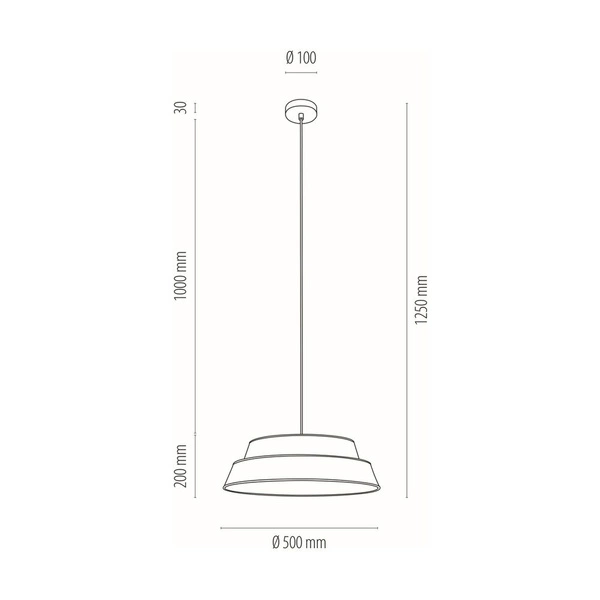 Jute Pendant Lamp 1xE27 Max.60W Black Metal/Transparent PVC Cable/Black Fabric with Beige Jute Shade 150150104