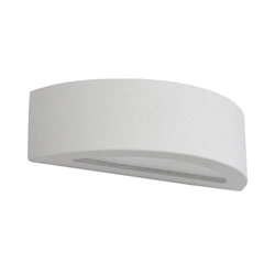 Block Wall Lamp 1xE27 Max.40W White Concrete/Frosted Glass