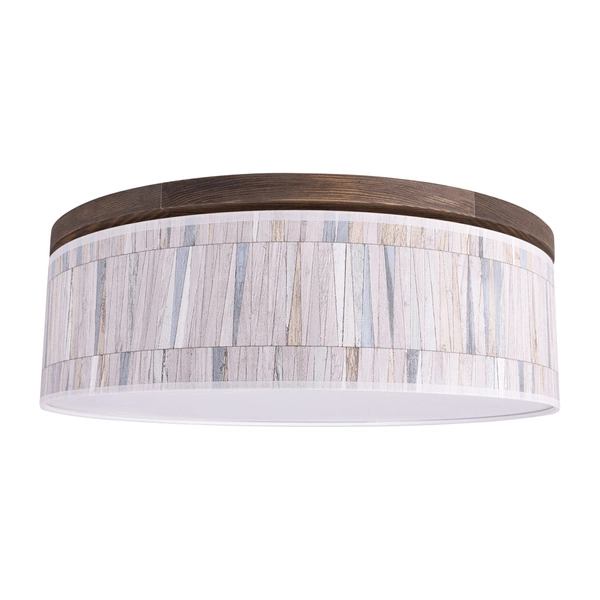 Josefina Ceiling Lamp Incl. 1xLED Integrated 1650lm 2700K 18W Stained Pine on Walnut/Multicolor Wallpaper Shade 4015610910492