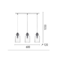 ALESSANDRO III pendant lamp transparent 60cm 1760313