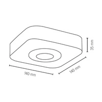 Sunniva Lampa Sufitowa Incl.1xLED 5W Orzech/Satyna 2291176