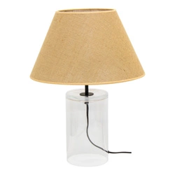 Jute Glass Table Lamp 1xE27 Max.40W Transparent/Black/Beige 779119110