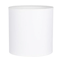 Mocna okrągła lampa stołowa 1xE27 maks. 25W biały beton/czarny kabel PVC/biały klosz z tkaniny 6091937