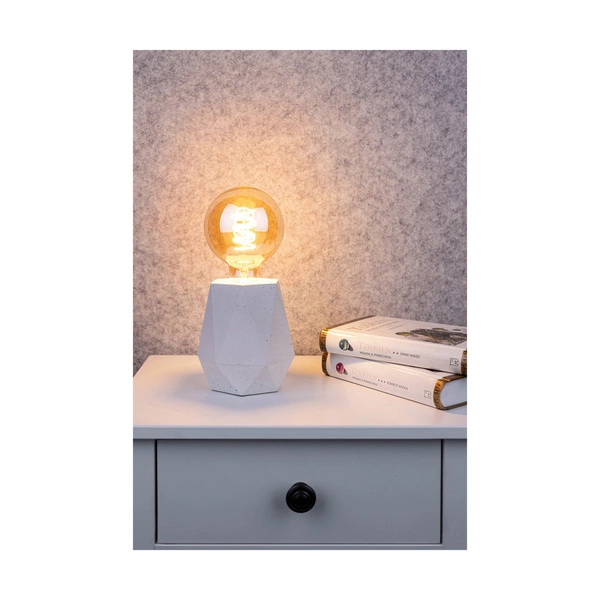 Diamant Table Lamp 1xE27 Max.25W White Concrete/Black PVC Cable 7919137