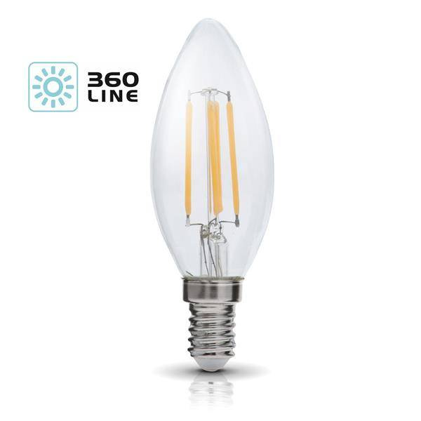 FILAMENT LED decorative light bulb E14 4W warm 3000K candle