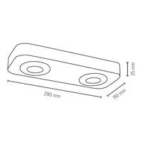 Sunniva Ceiling Lamp Incl.2xLED 5W Oiled Oak/Satin 2291274