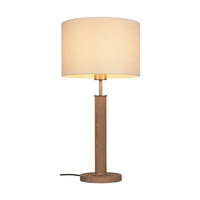 Benita Lampa Stołowa 1xE27 Max. 40W Dąb Olejowany/Nikiel mat/Kremowy-Srebrny duża 7017400611548