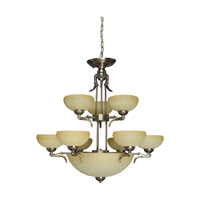 Cremona Ceiling Lamp 12xE27 Max.60W Patina Metal/Ecru Glass 5091201