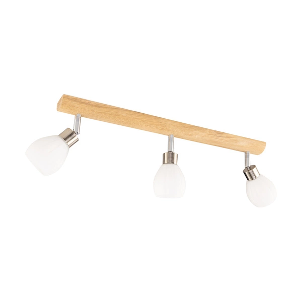 Kira Ceiling Lamp Incl. 3xG9 LED 300lm 2700K 3W Oiled Oak/Satin Metal/White Glass 2037417320993