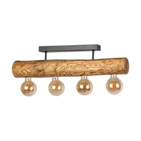 Trabo Simple Ceiling Lamp 4xE27 Max.60W Stained Pine Brown/Black Metal 6998404