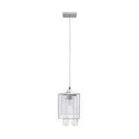 Lampa Wisząca Gracja 1xE27 Max.60W Chrom Metal/Przezroczysty Kabel PCV/Przezroczyste Szkło 8171128