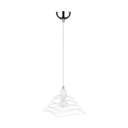 Lampa Wisząca Komet 1xE27 Max.60W Chromowany Metal/Biały Metal/Biały Kabel PCV 1855102