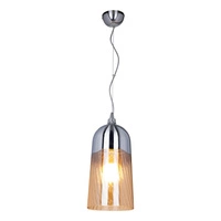Daga Pendant Lamp 1xE27 Max.60W Chrome Metal/Transparent Glass 1677128