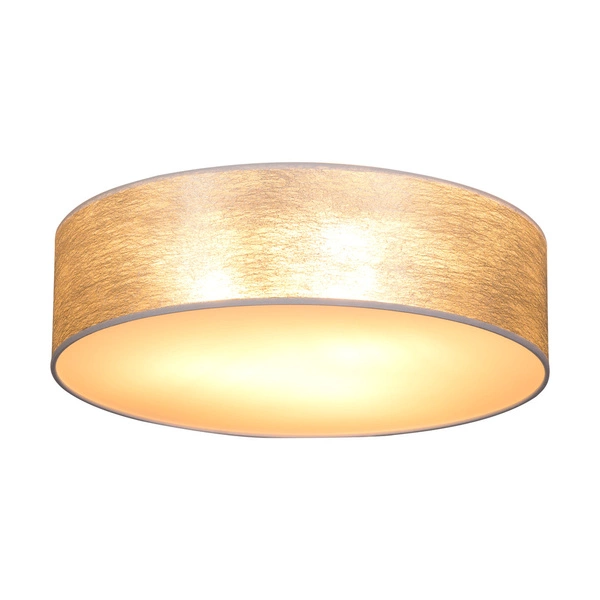 Nevoa Ceiling Lamp 4xE27 Max.25W White Metal/Silver Fabric Shade 47934802