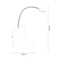 Lampa ścienna ARLES biała z małą półką 5851102