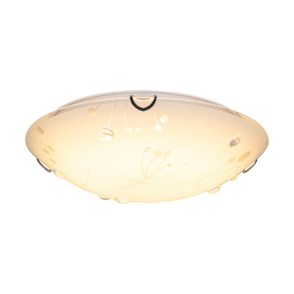Maryland Ceiling Lamp 1xLED Integrated 1650lm 2700K 18W Chrome Metal/White-Transparent Glass 4374112