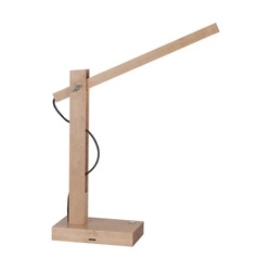 Tukan Table Lamp 1xLED 24V Integrated 490lm 3000K 5,5W Birch Wood/Anthracite Fabric Cable with Touch Dimmer 7530160