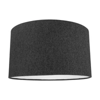 Lampshade Cylinder E27 H30 Black Cotton Fabric A0325