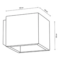 Block Wood Wall Lamp 1xG9 Max.6W Stained Pine Gray/Black Metal 20257104