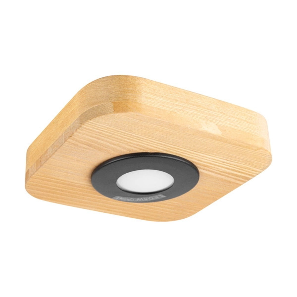 Sunniva Ceiling Lamp Incl. 1xLED Integrated  300lm 3000K 5W Stained Pine Brown/Black Metal 4017411200000