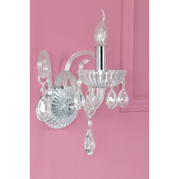 Queen Wall lamp 1xE14 Max.40W Transparent/Chrome 9140102