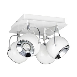 Ball Ceiling Lamp Incl.4xLED GU10 5W White/Chrome