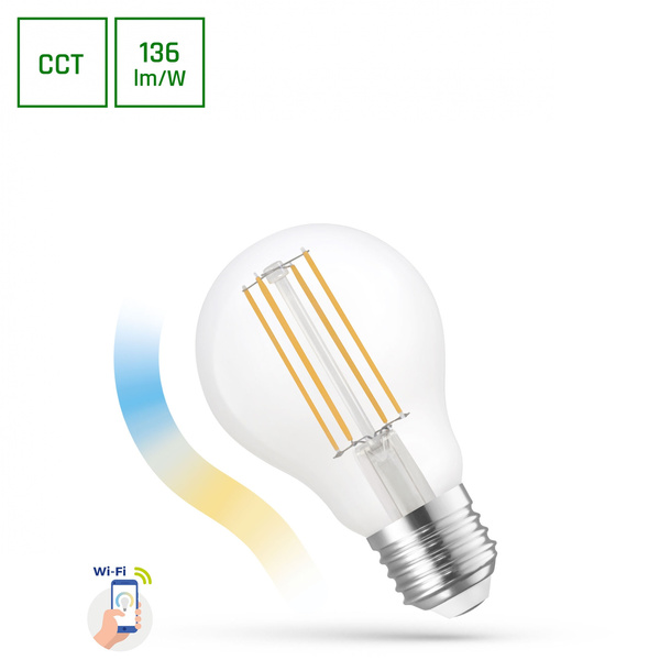 LED bulb E27 filament wi-fi GLS COG CLEAR 5W dimm | dimmable