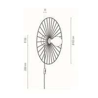 Antonella Wall Lamp 1xE27 Max.25W Oiled Oak/Black Metal/Black Fabric Cable 289249174