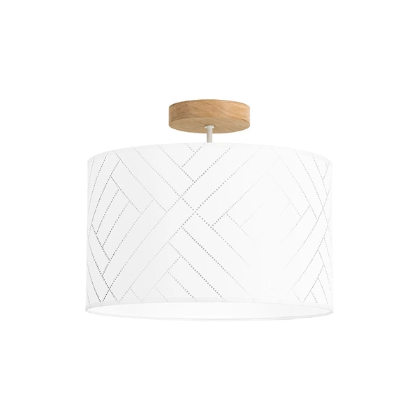 Punto Ceiling Lamp 1xE27 Max.60W Oiled Oak/White/Multicolor 56049174