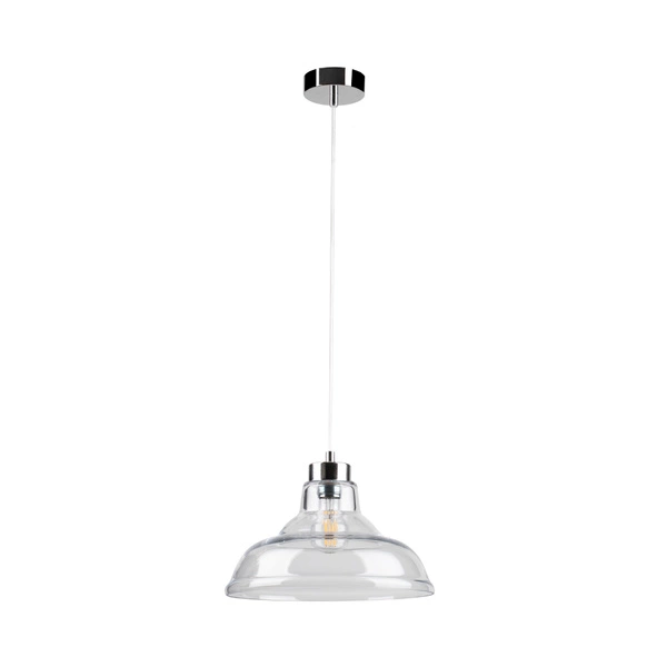 Avino Pendant Lamp 1xE27 Max.60W Chrome/Transparent/Transparent 9872028