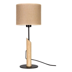 Colette Jute Table Lamp 1xE27 Max.40W Black/Oiled Oak/Black/Beige 862014904