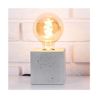 Strong Square Table Lamp 1xE27 Max.25W White Concrete/Black PVC Cable 6170937